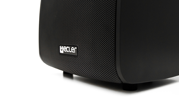 Ecler eMOTUS5ODBK Outdoor Loudspeaker Cabinet Grid and Logo Detail